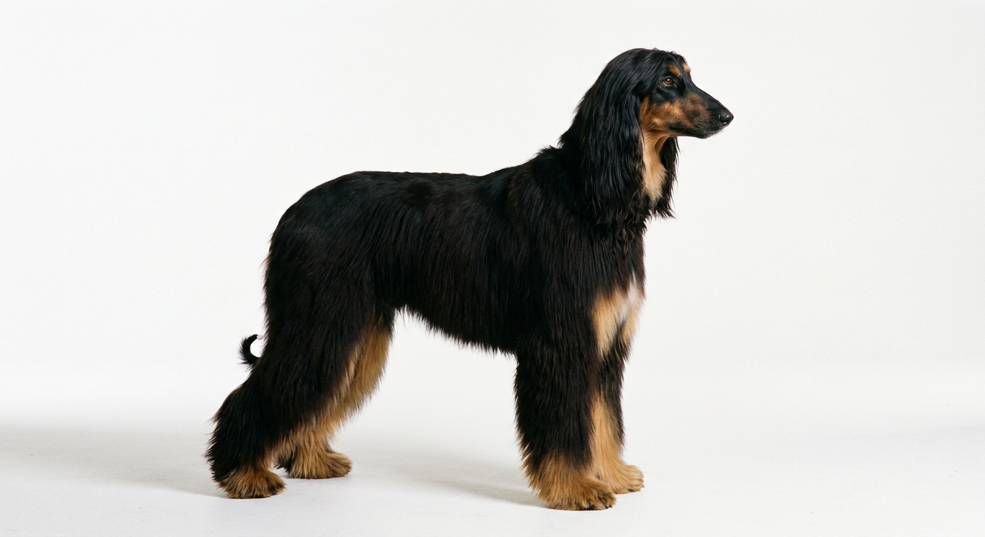 阿富汗獵犬 黑棕色