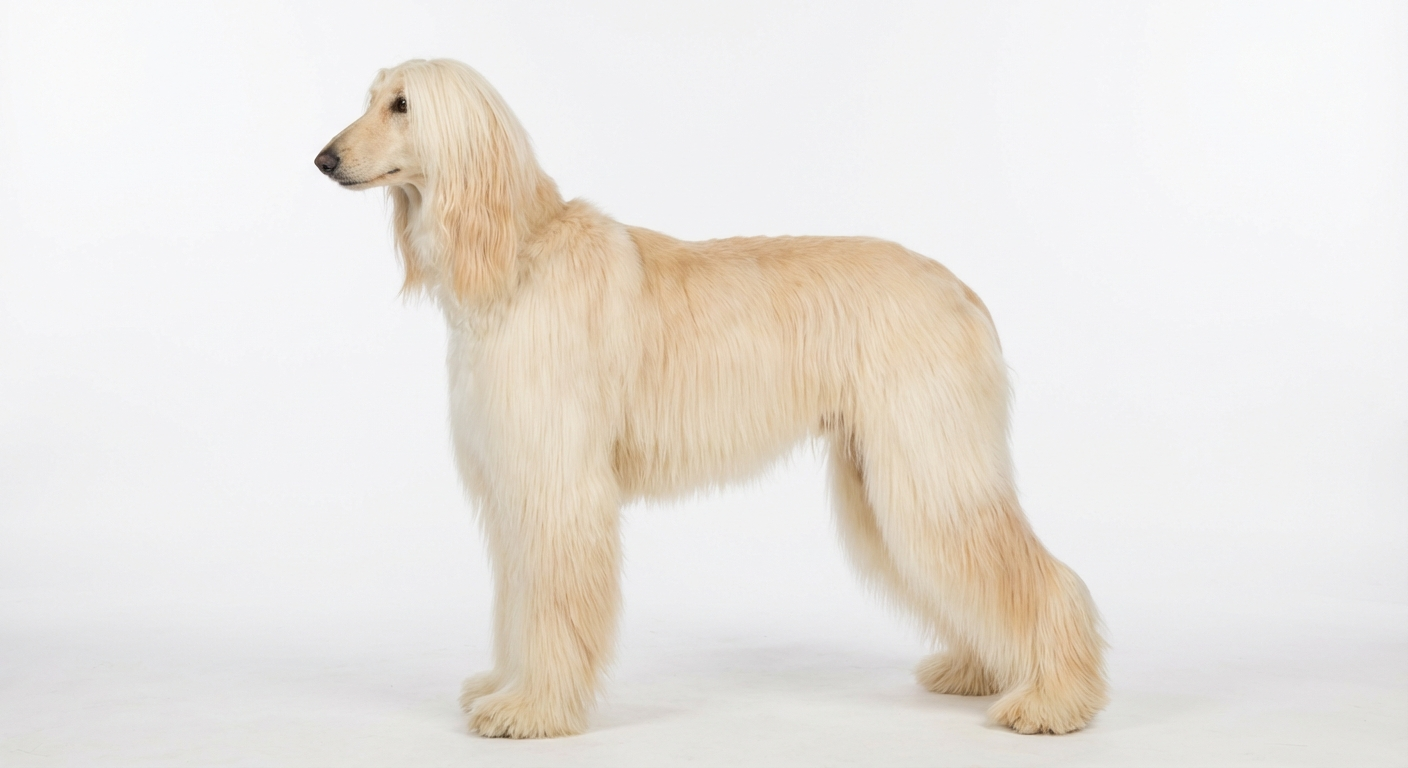 阿富汗獵犬 奶油色