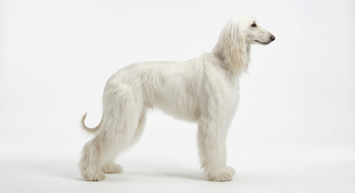 阿富汗獵犬 白色