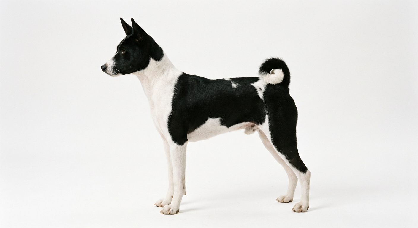 巴仙吉犬 黑白色
