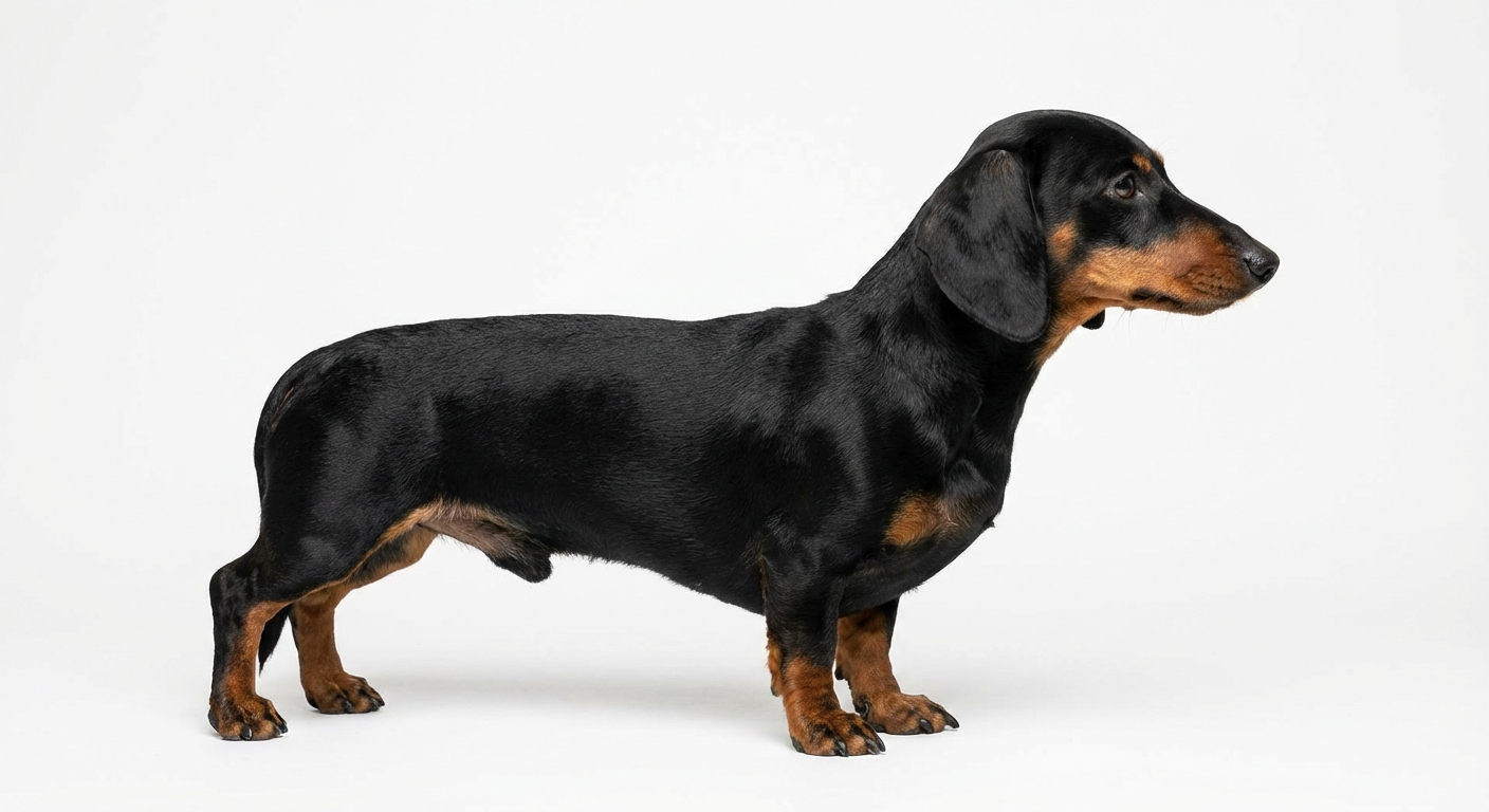 兔型臘腸犬 黑棕色