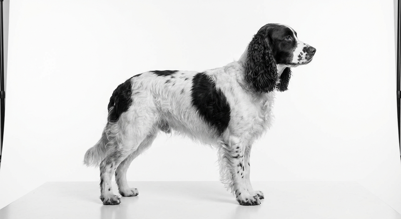 英國史賓格犬 黑白色