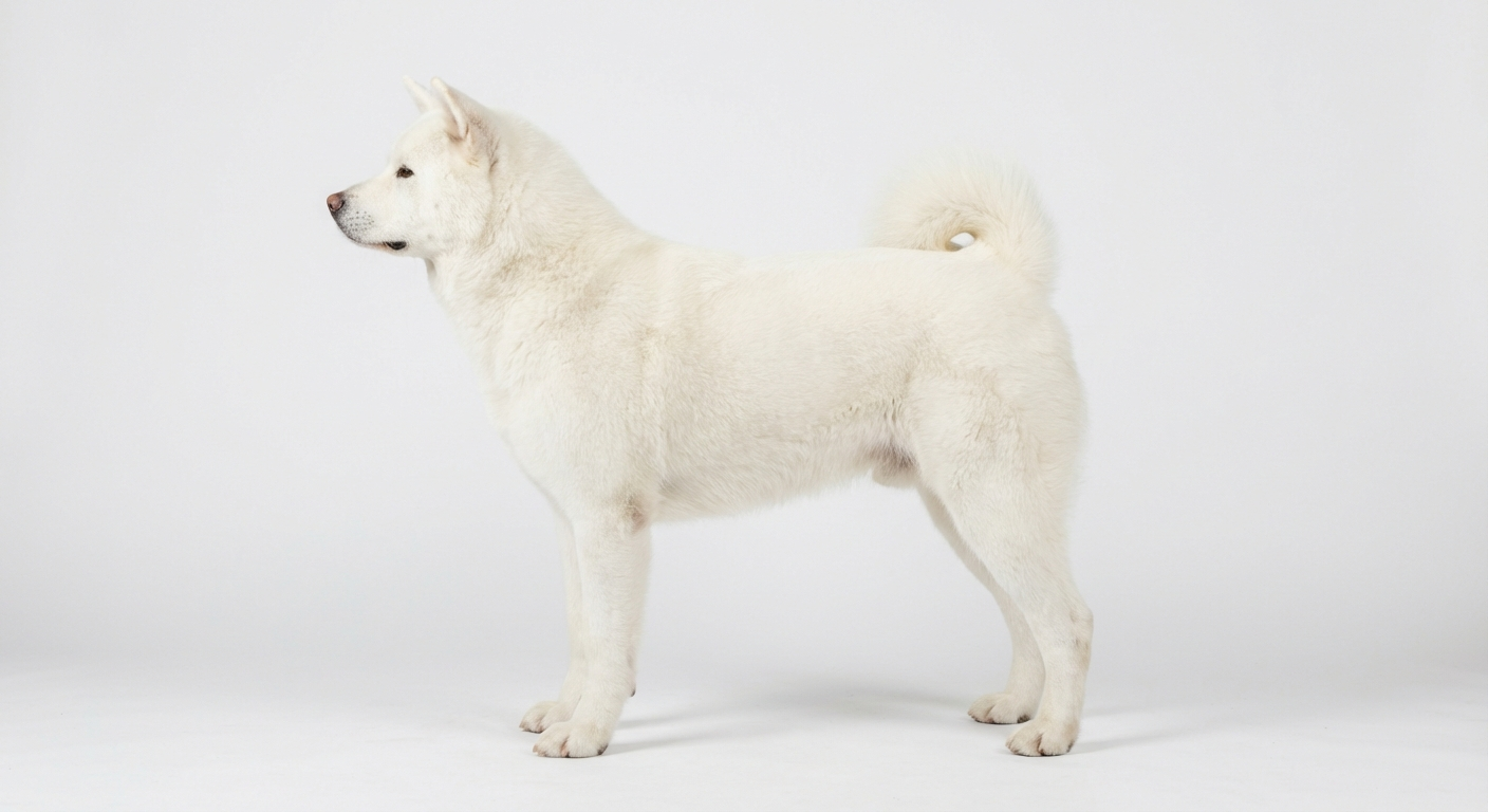 日本秋田犬 白色