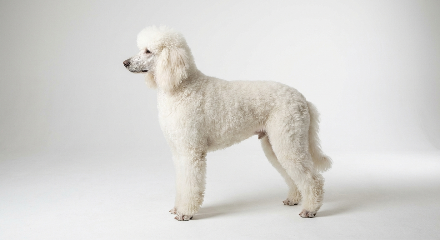 中型貴賓犬 白色