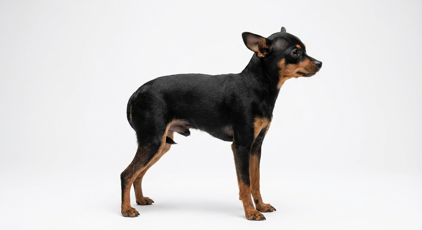 俄羅斯玩具犬 黑棕色