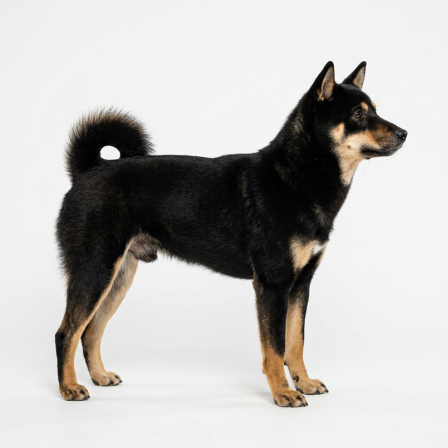 四國犬 黑棕色