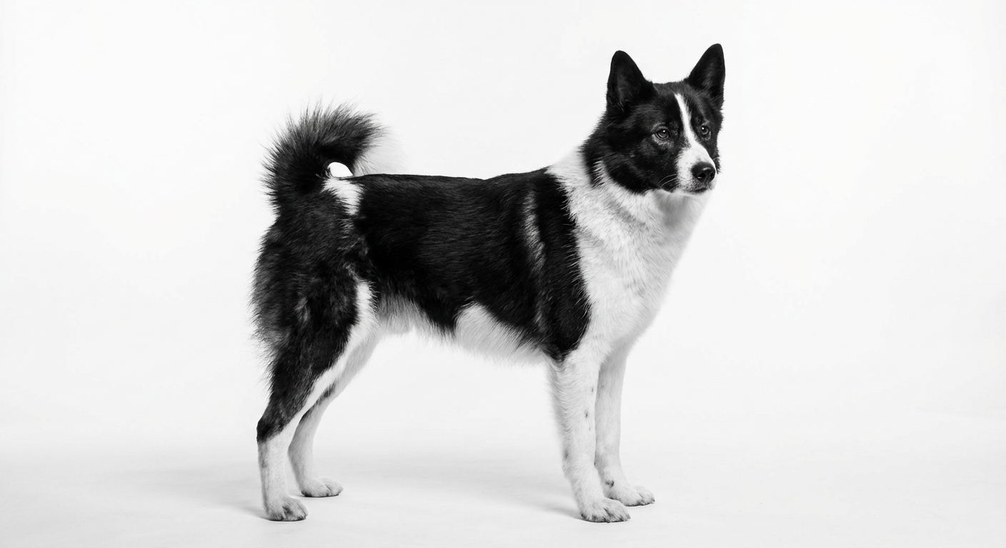 雅庫特萊卡犬 黑白色